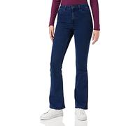 PIECES Damen Pcpeggy Flared Hw Jeans Db Noos Bc, Dark Blue Denim, S