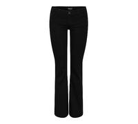 PIECES Damen Pcpeggy Lw Flared Blc Jeans Noos Bc, Schwarz, S / 30L