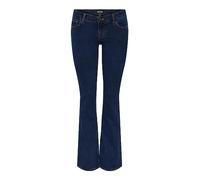 PIECES Damen Pcpeggy Lw Flared Db Jeans Noos Bc, Dark Blue Denim, L / 32L