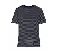 PIECES Damen Pcria Fold Up Tee Noos Bc Clothing, Marineblau / Streifen : Weiß Glänzend, XS EU