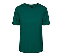 PIECES Damen Pcria Ss Fold Up Solid Tee Noos Bc T-Shirt, Trekking Green, M