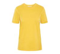 PIECES Damen PCRIA SS FOLD UP SOLID TEE NOOS T-Shirt, per pack Gelb (Lemon Chrome Lemon Chrome), 36 (Herstellergröße: S)