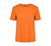 Pieces Damen Pcria Ss Solid Tee Noos Bc, Persimmon Orange,XS
