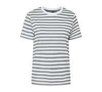 PIECES Damen Pcria Ss Tee Stripes Noos Bc T-Shirt, Ultimate Grey ,S