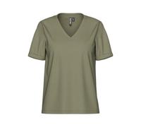 PIECES Damen Pcria Ss V-Neck Solid Tee Noos Bc,Deep Lichen GreenL