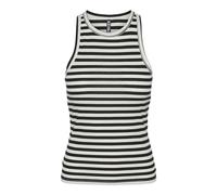 PIECES Damen Pcruka Boxer Tank Top Noos Bc, Black/Stripes:Cloud Dancer,XS