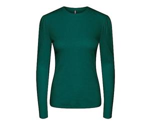 Pieces Damen Pcruka Ls Puff Top Noos Bc, Trekking Green, L