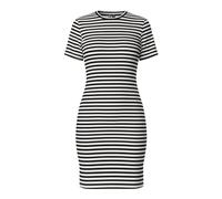 PIECES Damen Pcruka Ss Dress Noos, Cloud Dancer/Stripes:Black, XL