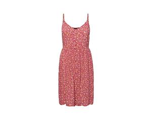 PIECES Damen Pctala Slip Dress Noos Bc Kleid, Beetroot Purple/AOP:small Flower, M EU