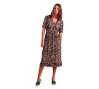 PIECES Damen Pctala Ss Midi Dress Noos Bc, Indian Tan/AOP:Leo,XS