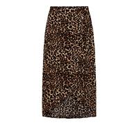 PIECES Damen Pctala Wrap Skirt Noos Bc, Indian Tan/AOP:Leo, XS
