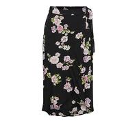 PIECES Damen Pctala Wrap Skirt Noos Bc Rock, Black/AOP:Big Flower, S EU