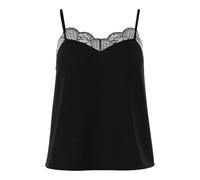Pieces Trägertop Tiffany mit Spitzenbesatz Schwarz Größe XL 100% Polyester