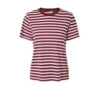 PIECES Regular Fit T-Shirt aus reiner Baumwolle Modell 'RIA' ' in Bordeaux, Größe S