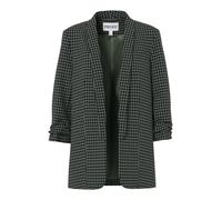 Blusenblazer PIECES "PCBOSELLA 3/4 PRINTED BLAZER NOOS", Damen, Gr. XL, bunt (duffel bag aop:houndstooth), Web, Obermaterial: 98% Polyester, 2% Elasthan, bedruckt, figurumspielend hüftbedeckend, V-Aus