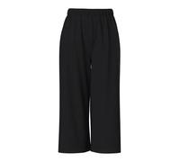 Pieces Regular Fit Culotte in Crinkle-Optik Modell 'FLORA' in Black, Größe S