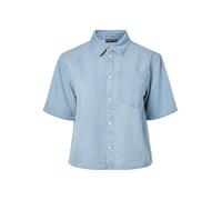 PIECES - PCSMIDI SS DENIM SHIRT Light Blue Denim - Gr. - S