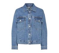 Pieces Jeansjacke Elma – Comfort Fit, 99% Baumwolle/1% Elasthan, Blau – Größe M