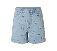 Pieces Flora Denim Emb Hw Kurze Hose