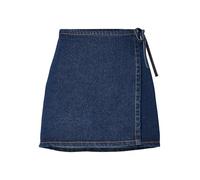 PIECES Female Minirock PCFLORA MW WICKEL Denim