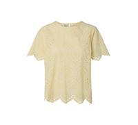 PIECES Regular Fit Blusenshirt aus reiner Baumwolle Modell 'VILDE' in Hellgelb, Größe M