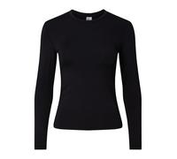 Langarmshirt PIECES "PCLULA LS TOP JRS NOOS", Damen, Gr. L, schwarz, Jersey, Obermaterial: 90% Nylon, 10% Elasthan, unifarben, normal, Rundhals, Shirts Langarmshirt (35219151-L) schwarz