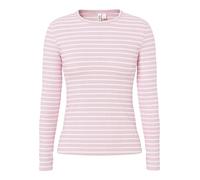 Pieces Slim Fit Langarmshirt aus Baumwoll-Mix in Rosa, Größe XL