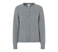 Pieces Regular Fit Strickjacke mit Woll-Anteil Modell 'MALOU' in Mittelgrau Melange, Größe L