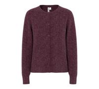 PIECES Regular Fit Strickjacke mit Woll-Anteil Modell 'MALOU' in Bordeaux, Größe L