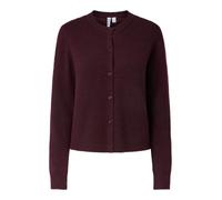 PIECES Regular Fit Strickjacke mit Woll-Anteil Modell 'MALOU' in Bordeaux, Größe M