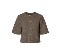 Pieces - Bekleidung Pcsilly Ss O-Neck Knit Cardigan Noos Bc - braun - Größe L