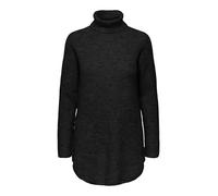 Rollkragenpullover PIECES "PCELLEN LS LONG KNIT NOOS BC", Damen, Gr. XS, schwarz, Strick, Obermaterial: 62% Polyester, 22% Polyacryl, 9% Nylon, 4% Elasthan, 3% Wolle, unifarben, figurumspielend hüftbe