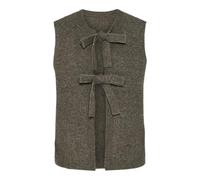 Pieces - Bekleidung Pcsilly Sl Rev Tie Vest Knit Noos Bc - braun - Größe S