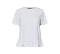 PIECES Regular Fit T-Shirt aus reiner Baumwolle Modell 'DISSO' in Weiss, Größe S
