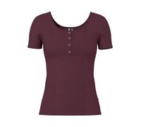 Pieces Slim Fit T-Shirt aus Baumwoll-Mix Modell 'KITTE' in Dunkelrot, Größe L