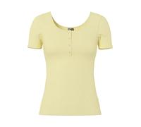 Pieces Slim Fit T-Shirt aus Baumwoll-Mix Modell 'KITTE' in Hellgelb, Größe XS