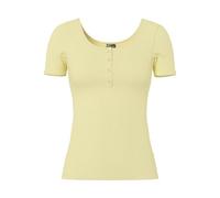 Pieces Slim Fit T-Shirt aus Baumwoll-Mix Modell 'KITTE' in Hellgelb, Größe M