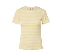 PIECES Slim Fit T-Shirt aus Baumwoll-Mix Modell 'RUKA' in Hellgelb, Größe S