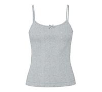 Pieces Regular Fit Top aus reiner Baumwolle Modell 'MARIE' in Hellgrau Melange, Größe L
