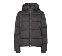 Steppjacke PIECES "PCBEE NEW SHORT PUFFER JACKET NOOS BC", Damen, Gr. S, grau (magnet), Web, Steppware, Obermaterial: 100% Polyester, unifarben, modisch, regular fit, Langarm, Jacken (50235322-S) magn