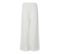 PIECES Regular Fit Weite Hose aus Baumwoll-Mix Modell 'BONNIE' in Weiss, Größe L