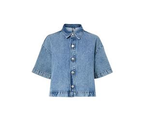 Pieces Jeansbluse "Pcsky" in Blau - Größe L | Damen Blusen