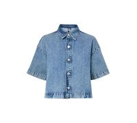 Pieces Sky A-shape Denim Kurzarmhemd