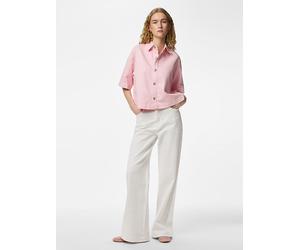 Pieces Jeansbluse "Pcsky" in Rosa - Größe M | Damen Blusen