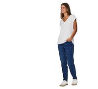 Pieces Kesia Jeans Mom fit in dunkelblauer Waschung XL Tapered