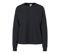 Langarmshirt PIECES "PCMICHELLE SCUBA LS TOP SWT NOOS BC", Damen, Gr. XL, schwarz, Sweatware, Obermaterial: 53% Polyester, 41% Viskose, 6% Elasthan, unifarben, normal, Rundhals, Shirts Langarmshirt, M