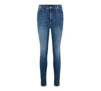 PIECES NOS Damen Pcnora SKN HW ANK MB241-BA/CP Skinny Jeans, per Pack Blau (Medium Blue Denim Medium Blue Denim), 36 (Herstellergröße: S)