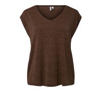 PIECES - PCBILLO TEE LUREX STRIPES JRS NOOS BC Chicory Coffee - Gr. - L