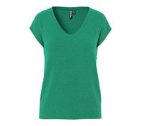 Pieces Billo Lurex Short Sleeve V Neck T-shirt Grün M Frau (Herstellerartikelnummer: 17078572-PepperGreen/DetailGoldLurex-M)