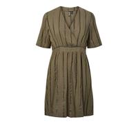 PIECES Pcbrigitte Ss V-Neck WVN Dress Fc